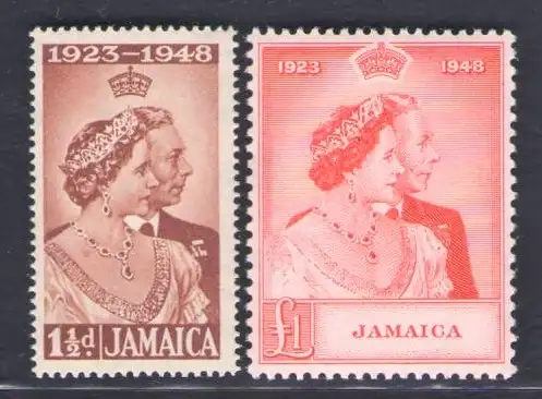 1948 Jamaika, Stanley Gibbons Nr. 143/44 - postfrisch**