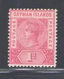 1900 Kaimaninseln, 1d. rose carmine, Stanley Gibbons Nr. 2, MNH**