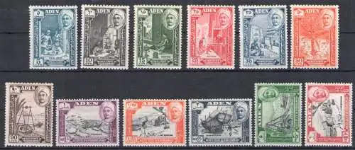 1953-63 ADEN, Stanley Gibbons Nr. 29/40 - postfrisch**