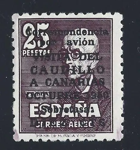 1950 SPANIEN, - Luftpost Nr. 246 - Caudillo MNH **