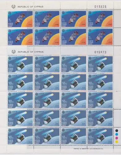 1991 EUROPA CEPT Zypern 2 Miniblätter Europa Weltraum postfrisch **