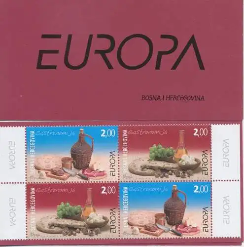 2005 EUROPA CEPT Bosnien Herzegowina, , Libretto Gastronomia MNH **