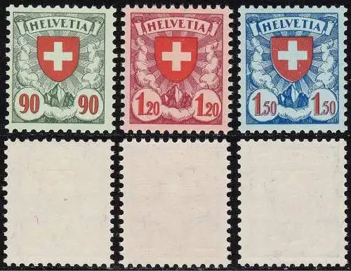 1924 SCHWEIZ, Nr. 208b/210b Stemmi MNH/**