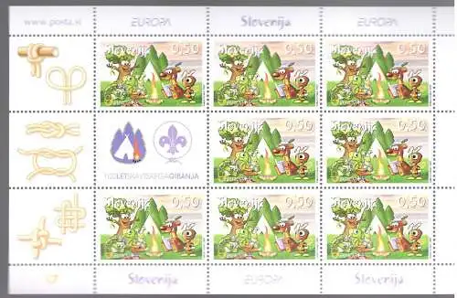 2007 EUROPA CEPT, Slowenien - Slovenija, Minifoglio Scouts MNH **