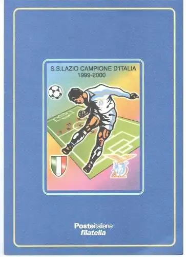 1999-2000 Italien - Republik, Folder Briefmarken - Lazio Campione d'Italia - MNH **