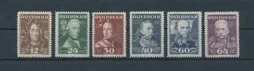 1935 ÖSTERREICH, Nr. 471/476 - Grandi Capi Militari - MNH **