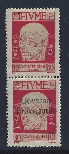 1921 Fluss, Nr. 176h 10 Cent. carmin MLH/* Abkürzung Enzo Diena