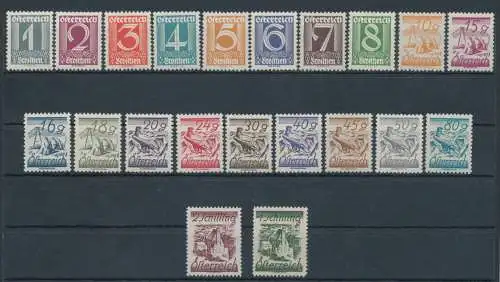 1925 ÖSTERREICH, Nr. 331/350 - Diverse Motive - 21 Werte - postfrisch **