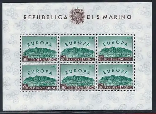 1961 SAN MARINO BF Nr. 23 Europa 61 MNH **