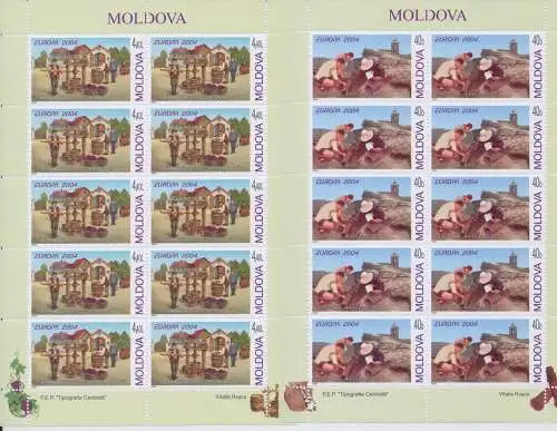 2004 EUROPA CEPT Moldawien Minifogli Le Vacanze MNH **