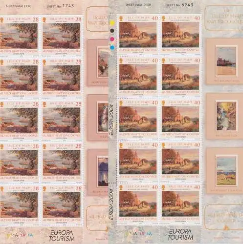 2004 EUROPA CEPT Isle of Man Minifogli Le Vacanze MNH **