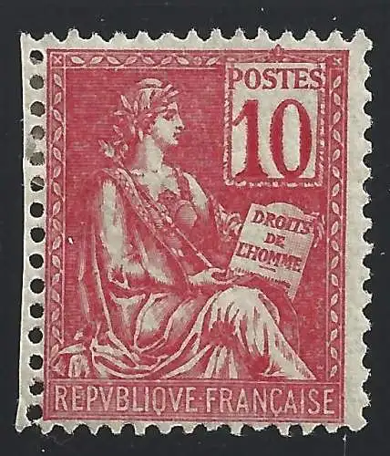 1902 FRANKREICH - Nr. 124 Allegorie 10 c. rosa MH*