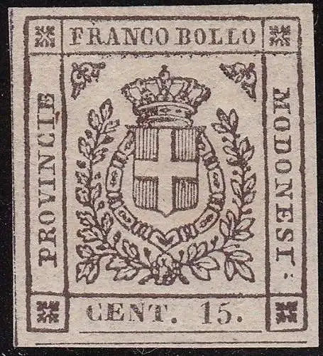 1859 Modena Provisorische Regierung, Nr. 13a MLH/* Sorani Zertifikat