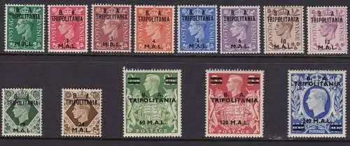 1950 BA TRIPOLITANIEN, SG T 14/26 13 Werte MNH/**