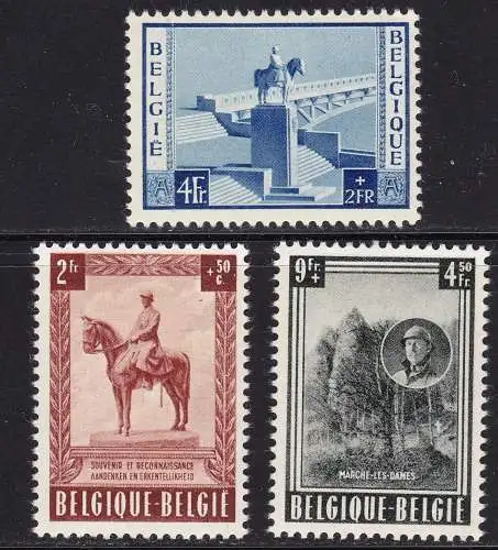 1954 Belgien - COB Nr. 938/940 MNH/**