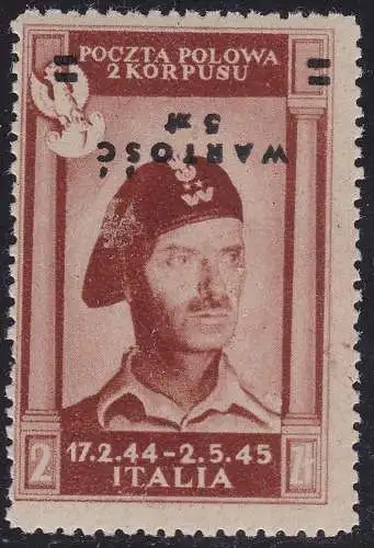 1946 POLNISCHES KORPS, LUFTPOST Nr. 1b Gen. Anders MNH/** Blond Certificate