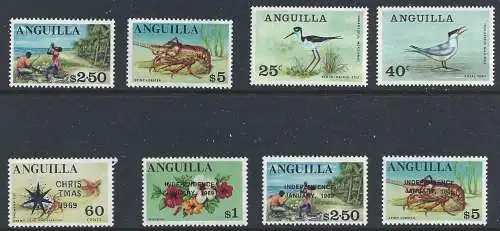 1967-70 ANGUILLA - Yv. n. 1/87 + Ordinaria Indipendence 1969 MNH **