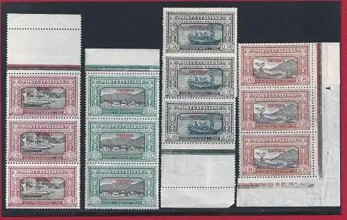 1924 ERITREA, Nr. 71/74 Manzoni 4 Werte MNH** - Preis für die Serie nicht für den Block