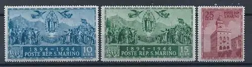 1945 San Marino - Nr. 278A/278C Regierungspalast 3 Werte MNH/**