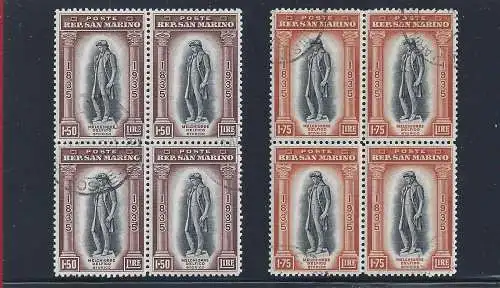 1935 SAN MARINO, Nr. 193/204 Delfico 12 Werte GEBRAUCHT VIERTEL