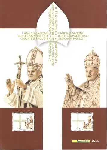 2014 Italien, Folder - Papst Johannes, Johannes Paul II., Nr. 369 - postfrisch **