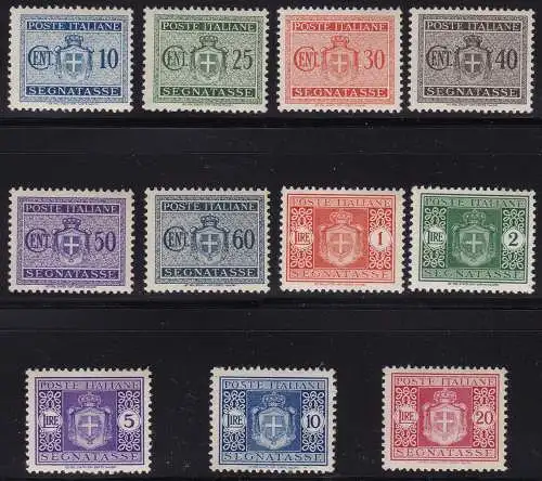 1945 LEUTNANT, Steuern Nr. 86/96 Serie mit 11 Werten MNH/**