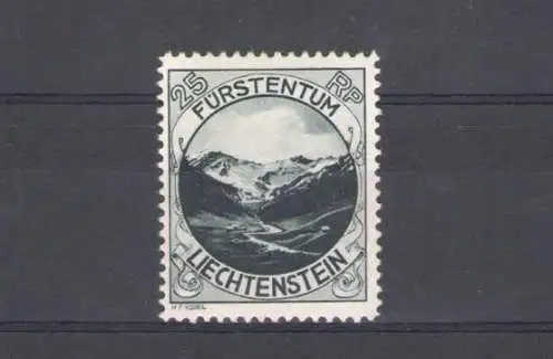 1930 Liechtenstein, n. 98b, 25 r gezähnt 11 1/2, postfrisch**