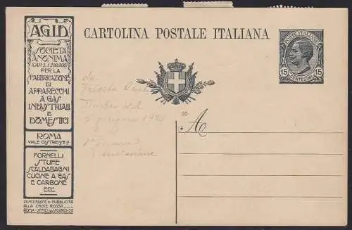 1921 Italien - Königreich, Nr. 113/115 4 Serien auf Karton. Postale Stornierung I. Tag