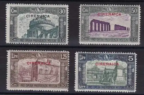 1930 Kyrenaika, Nr. 68/71 Miliz III 4 Werte postfrisch/**