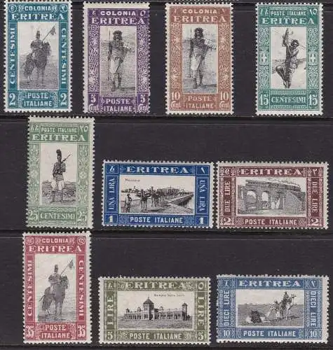 1930 ERITREA, Afrikanische Subjekte, Nr. 155/164, 10 Werte, postfrisch**