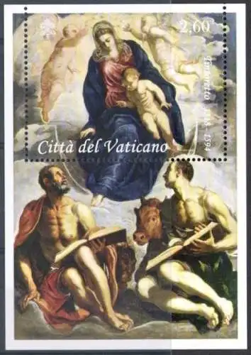 2018 Vatikan, Foglietto Tintoretto 1518-1594, neu und perfekt - postfrisch **