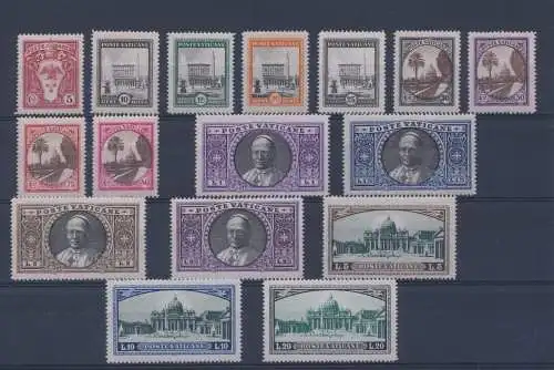 1933 Vatikan, Gärten und Medaillons Nr. 19/34 + Espressi 3/4 - MNH **