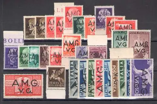 1945-47 VENEZIA GIULIA - AMG VG, Amerikanische Verwaltung von Venezia Giulia, komplette SAMMLUNG 31 Werte - postfrisch **