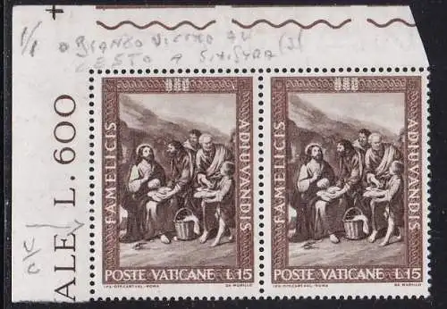 1963 Vatikan - Nr. 356 PAAR POSTFRISCH ** VARIETÄT