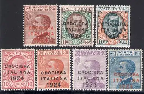 1924 Italien - Nr. 162-168, Italienische Kreuzfahrt, 7 Val, postfrisch **