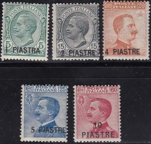 1921 Konstantinopel, Nr. 28/32 5. Ausgabe MNH / ** Signatur Sorani