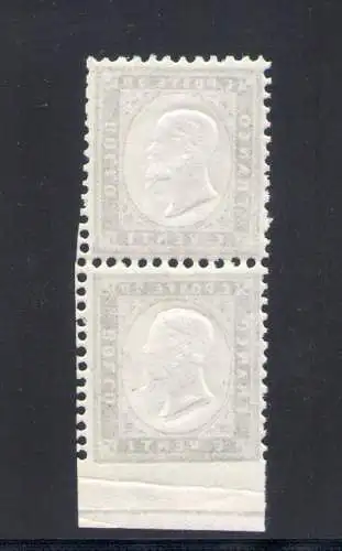 1862 Italia, n. 2+2l Paar mit Vollrand postfrisch**