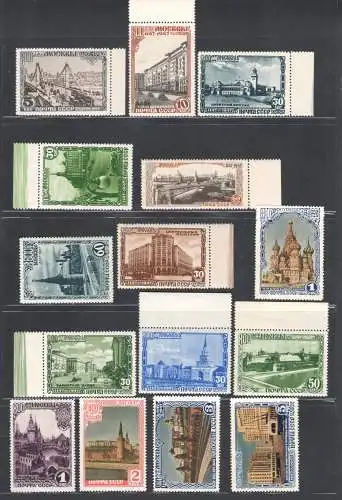 1947 RUSSLAND, 800 Jahre Gründung Moskaus, Nr. 1121/35, postfrisch**