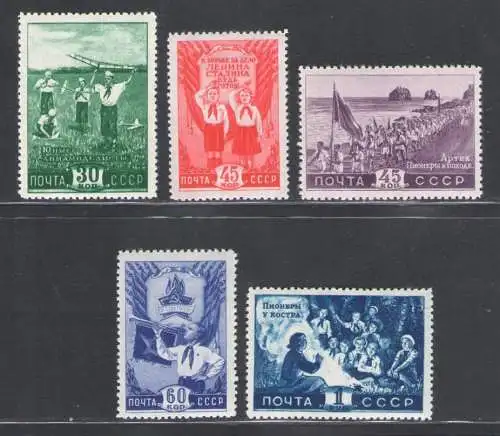 1948 Russland, Pionierorganisation Nr. 1281/85 - postfrisch**