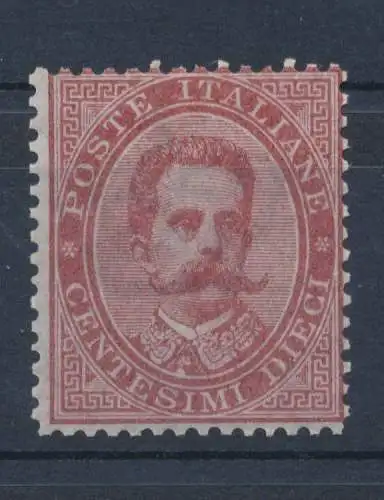 1879 Italien, Nr. 38, Abbild Umberto I, Centesimi 10 Carminio MNH **