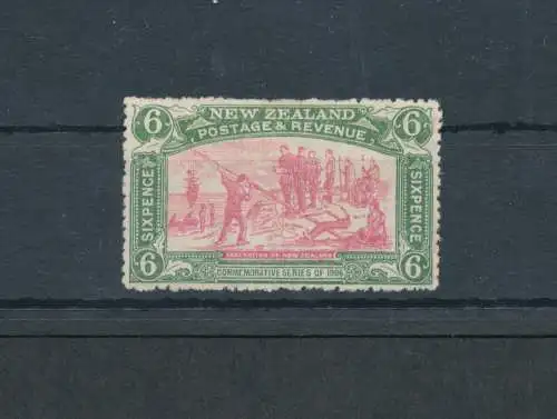 1906 NEW ZEALAND - Stanley Gibbons Nr. 373 - 6 d. rosa und olivgrün - MH*