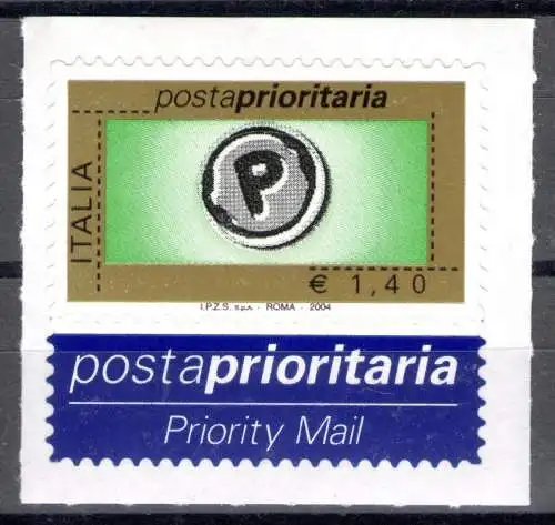 2004 Italien, Priority Post, Euro 1,40 orange gold schwarz grau Nr. 2774A MNH**