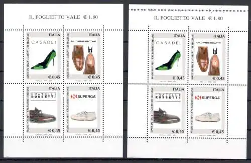 2004 Italien, Schuhe Blatt Nr. 38, schwarze Linie, postfrisch **