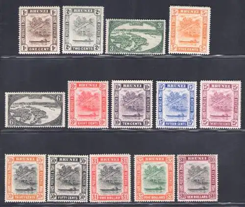 1947-51 Brunei - Stanley Gibbons Nr. 79/92 - postfrisch**