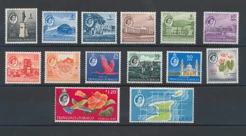 1960 TRINIDAD und Tobago, SG 284/297, Elisabeth, Serie von 15, postfrisch **