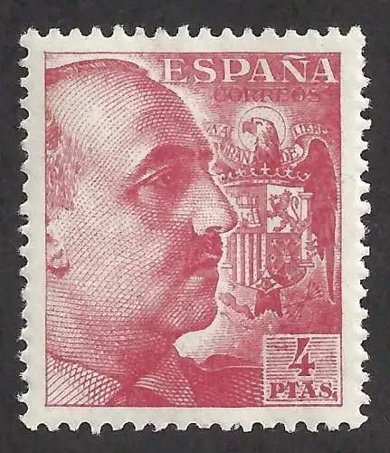 1939-41 SPANIEN - Nr. 690 Generale Franco 4 Ptas carminio MNH **