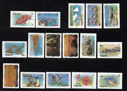 1982 Anguilla, Serie Ordinaria Yvert n. 425/40 - postfrisch**