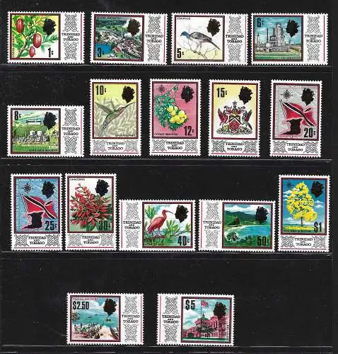 1969 Trinidad und Tobago - Ordentliche Serie, Yvert Nr. 231/46, postfrisch**