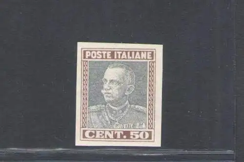 1927 Italien - Königreich, Nr. 218h Abbild, 50 Cent, ungezähnt, postfrisch**