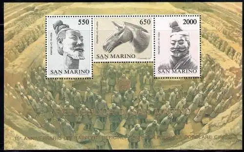 1986 San Marino, kompletter Jahrgang, 16 Werte + 1 Zettel - postfrisch **